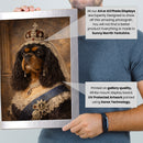 Queen Victoria Dog Portrait Poster – Victorian Queen Dog Wall Art – Funny Royal Dog Painting – Vintage British Monarch Pet Decor