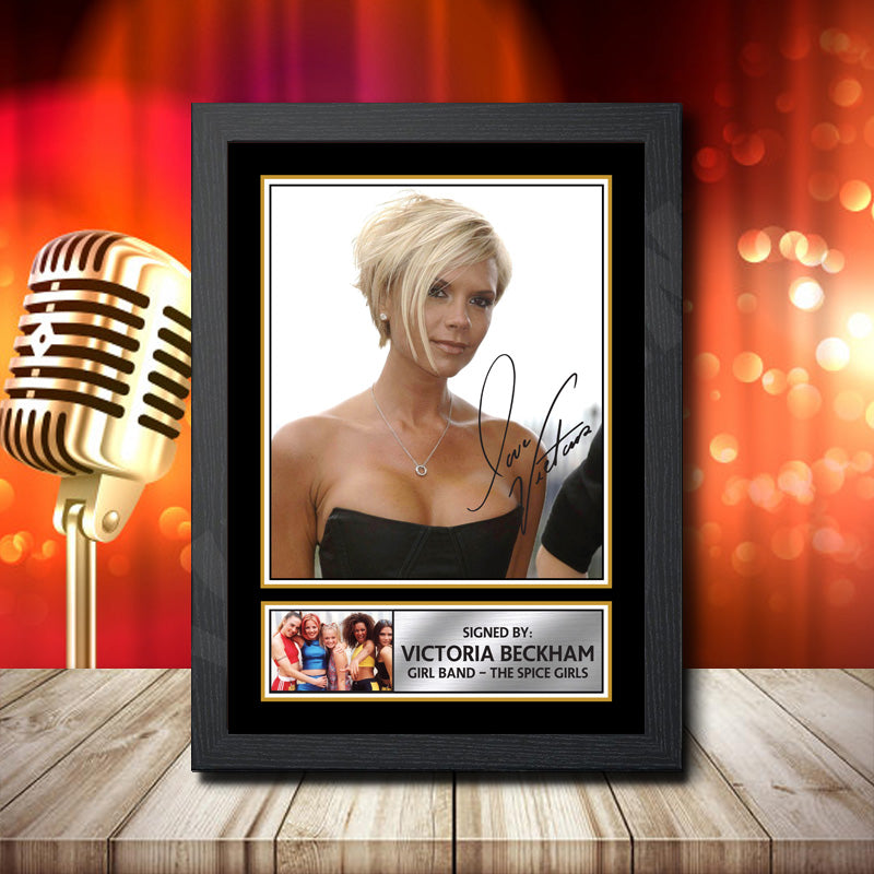 Victoria Beckham – Spice Girls Poster – Printed Signature Music Star Print – Victoria Beckham