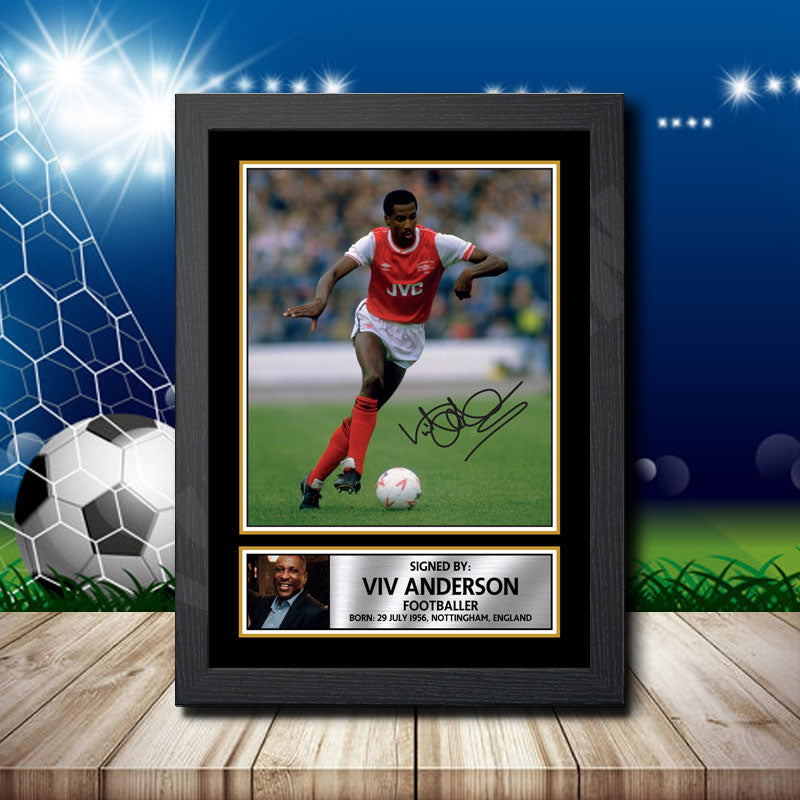 Viv Anderson 2 Printed Signature Footballers Star Poster Print Framed Wall Art Gift – Viv Anderson 2 Printed Signature Footballers Star Poster Print