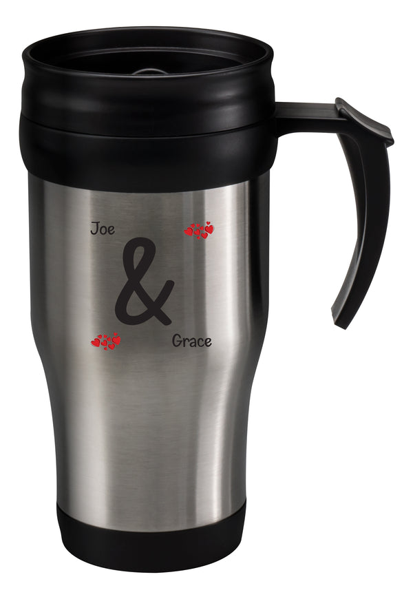 Thermal Mug For Valentines Day Me And You Personalised Romantic Metal Heat Mug