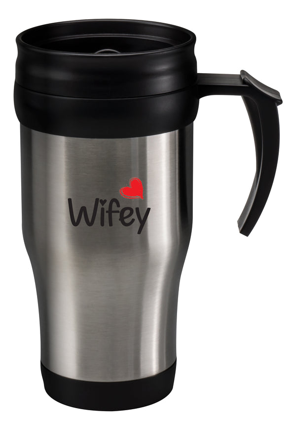 Thermal Mug For Valentines Day Wifey Romantic Metal Heat Mug Gift
