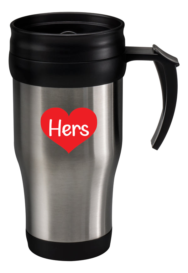 Thermal Mug For Valentines Day Hers Romantic Metal Heat Mug Gift