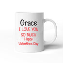 Valentines Day I Love You So Much Personalised Romantic Ceramic Mug Gift