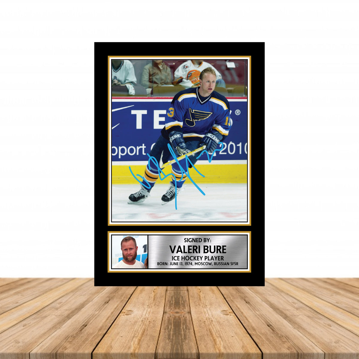 Valeri Bure 2 Ice Hockey Printed Signature Poster Print Gift