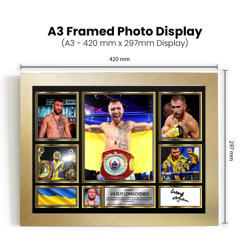 Vasiliy Lomachenko top boxer Autographed Print Landscape