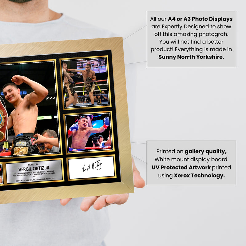 Vergil Ortiz Jr. top boxer Autographed Print Landscape