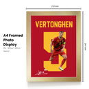Jan Vertonghen Signed Poster Print – Belgium National Team Captain Tribute Wall Art with Signature & Jersey Number 5 – Legendary Defender Memorabilia for Football Fans & Collectors