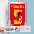 Jan Vertonghen Signed Poster Print – Belgium National Team Captain Tribute Wall Art with Signature & Jersey Number 5 – Legendary Defender Memorabilia for Football Fans & Collectors