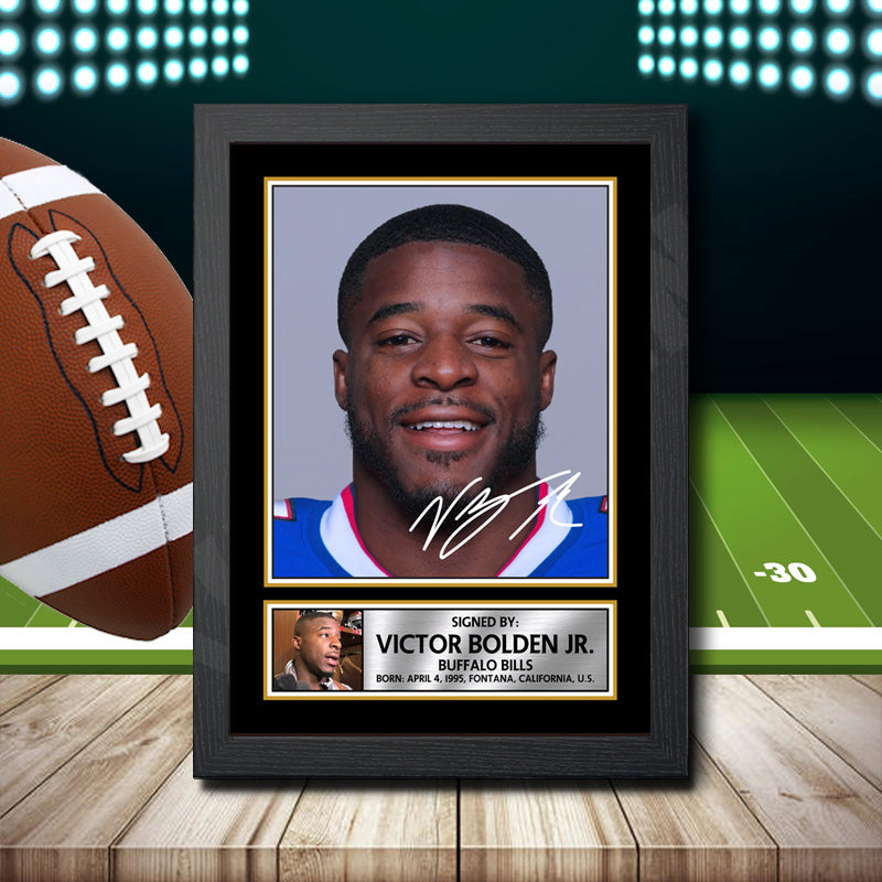 Victor Bolden Jr. Printed Signature NFL Star Poster Print Framed Wall Art Gift – Victor Bolden Jr. Printed Signature NFL Star Poster Print