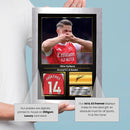 Viktor Gyökeres Printed Signed Poster – Arsenal FC & Sweden Striker Tribute Wall Art with Jersey & Bio Plaque – Premier League Football Memorabilia for Fans & Collectors