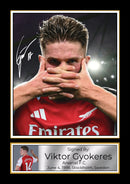 Viktor Gyökeres Signed Autograph Poster Print – Arsenal F.C. Striker – Soccer Memorabilia Gift for Fans