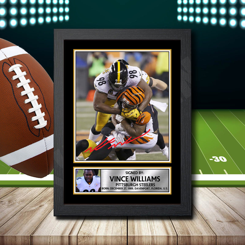 Vince Williams 2 Printed Signature NFL Star Poster Print Framed Wall Art Gift – Vince Williams 2 Printed Signature NFL Star Poster Print