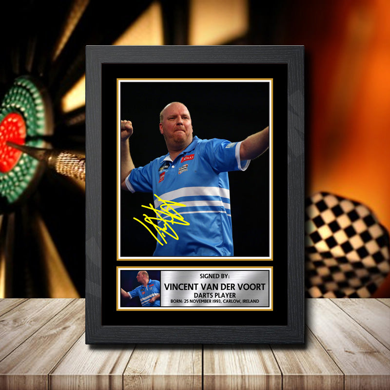 Vincent Van Der Voort Printed Signature Darts Star Poster Print Framed Wall Art Gift – Vincent Van Der Voort Printed Signature Darts Star Poster Print