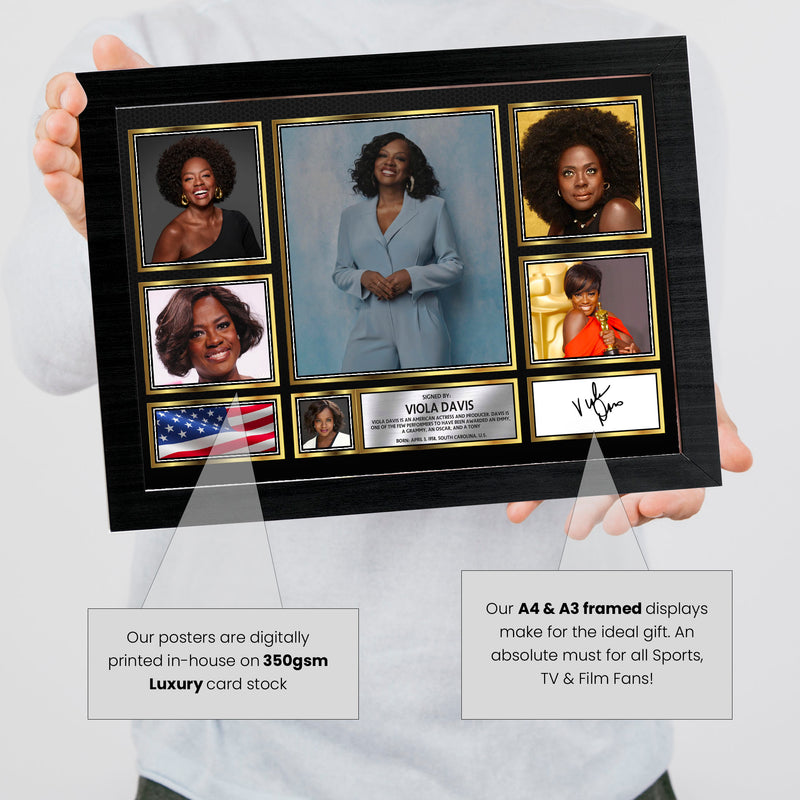 Viola Davis Actors Framed Autographed Print