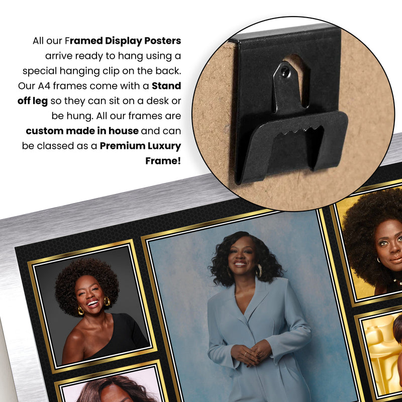 Viola Davis Actors Framed Autographed Print - Limited Edition Autograph Fan Gift – Collectible Memorabilia Merchandise