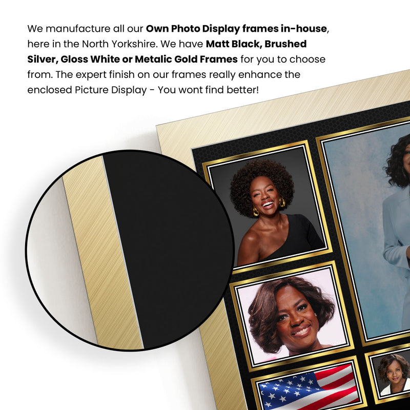 Viola Davis Actors Framed Autographed Print - Limited Edition Autograph Fan Gift – Collectible Memorabilia Merchandise