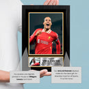 Virgil van Dijk Signed Autographed Portrait Poster Print – Liverpool F.C. Captain & Netherlands Star – Memorabilia Wall Art for Fans & Collectors
