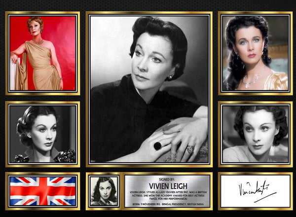 Vivien Leigh Actors Framed Printed Signature Print – Fan Gift – Wall Art
