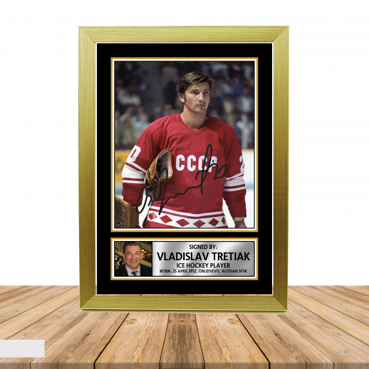 Vladislav Tretiak 2 Ice Hockey Printed Signature Poster Print Gift