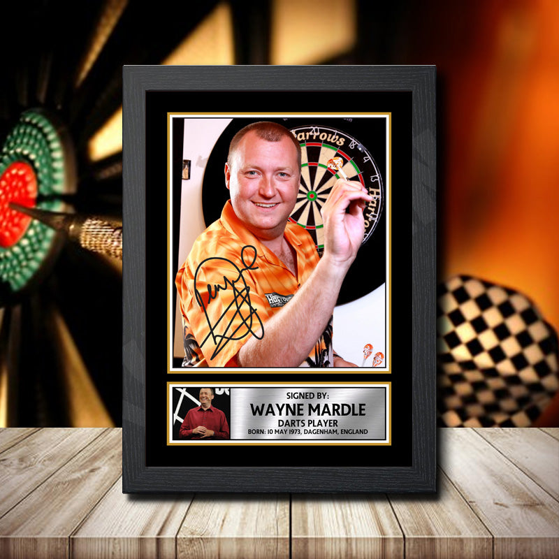 Wayne Mardle Printed Signature Darts Star Poster Print Framed Wall Art Gift – Wayne Mardle Printed Signature Darts Star Poster Print