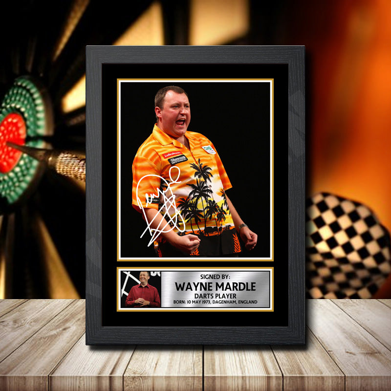 Wayne Mardle 2 Printed Signature Darts Star Poster Print Framed Wall Art Gift – Wayne Mardle 2 Printed Signature Darts Star Poster Print