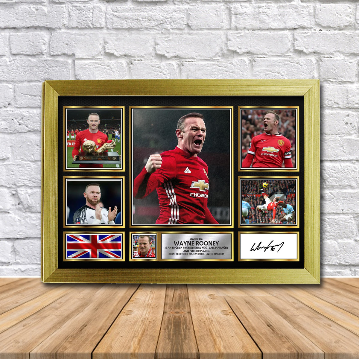 Wayne Rooney Football Gift Framed Printed Signature Star Poster Print Wall Art Gift – Wayne Rooney Football Gift Framed Printed Signature Star Poster Print Wall Art