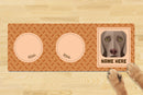 Personalised Dog Breed Dog Bowl Mat (880mm x 300mm)(2 Bowl Design) - WEIMARANER