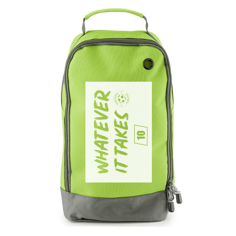 Football Boot Bags for Kids – Whatever It Takes - Durable Personalized Sports Bag with Custom Logo and Number