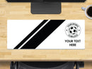 Personalised Football Club Colours Extra Large Mouse Mat (800mm x 300mm) - WHITE