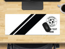 Personalised Football Club Colours Extra Large Mouse Mat (800mm x 300mm) - WHITE