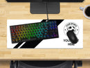 Personalised Football Club Colours Extra Large Mouse Mat (800mm x 300mm) - WHITE