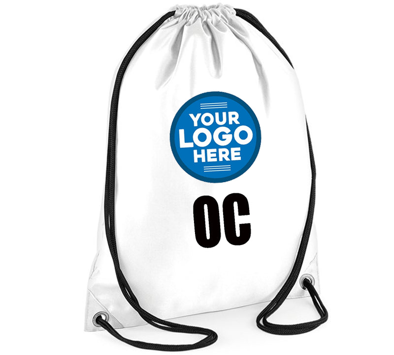 CUSTOM PRINTED GYM BAG DRAWSTRING SCHOOL KIDS LOGO AND INITIALS HIGH QUALITY SPORTS BAG