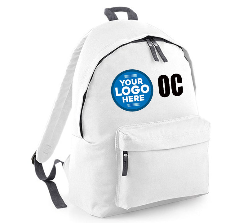 CUSTOM PRINTED BACKPACK SCHOOL ANY LOGO AND/ OR INITIALS FULLY PERSONALISED