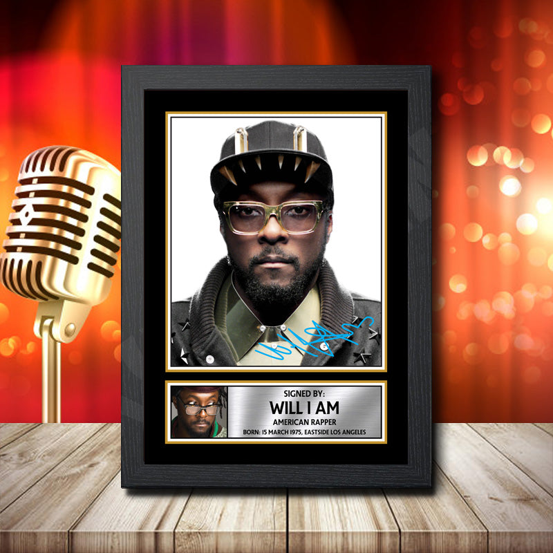 Will I Am – Printed Signature Music Star Print – Will I Am