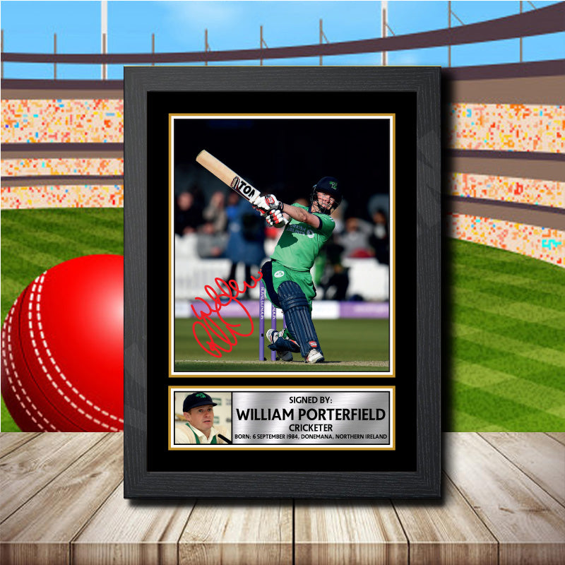 William Porterfield Printed Signature Cricket Star Poster Print Framed Wall Art Gift – William Porterfield Printed Signature Cricket Star Poster Print