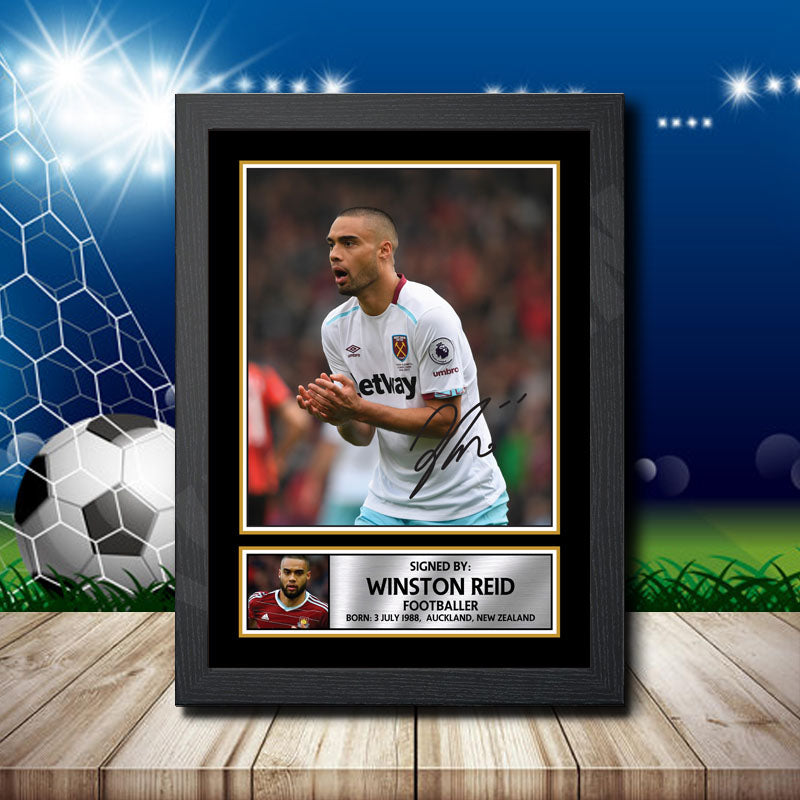 Winston Reid 2 Printed Signature Footballers Star Poster Print Framed Wall Art Gift – Winston Reid 2 Printed Signature Footballers Star Poster Print