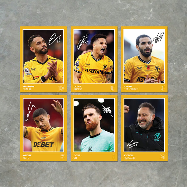 Wolverhampton Wanderers Players Printed Signature A6 Poster Pack 2