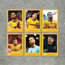 Wolverhampton Wanderers Players SIGNED A6 Poster Pack 2 - 6 Autographed Poster Print Cards (Cunha, Gomez, Neto, Ait-Nouri, Sa, Pereira)