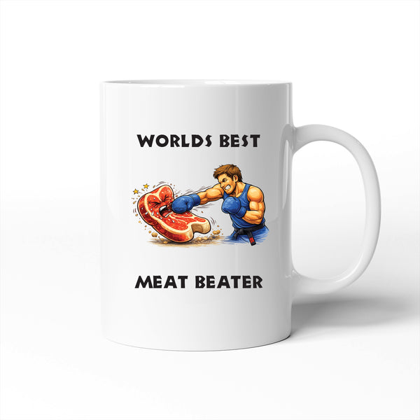 Worlds Best Meat Beater - Funny Rude Ceramic Mug Gift