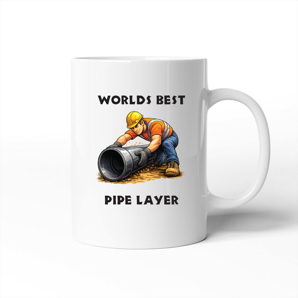 Worlds Best Pipe Layer - Funny Rude Ceramic Mug Gift