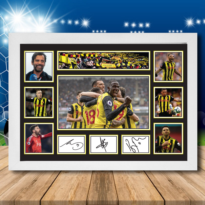 Watford Team Player Printed Signature Poster Print Gift