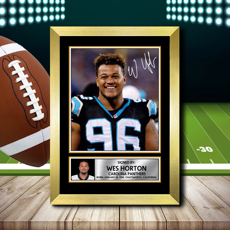 Wes Horton 1 Printed Signature NFL Star Poster Print Framed Wall Art Gift – Wes Horton 1 Printed Signature NFL Star Poster Print
