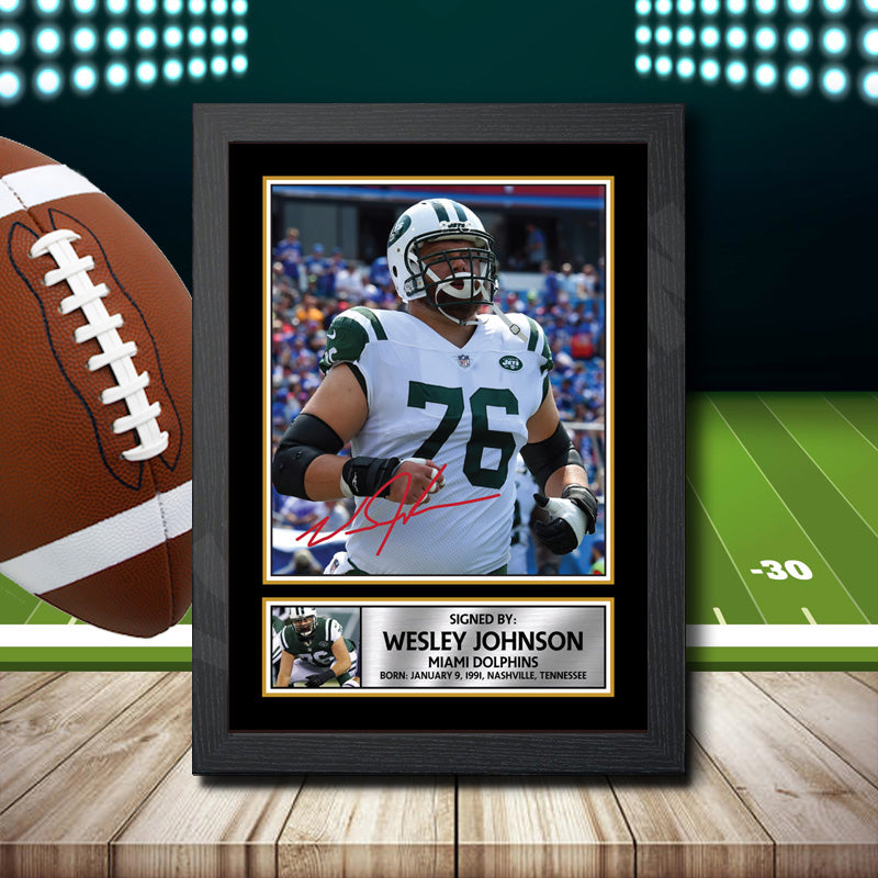 Wesley Johnson Printed Signature NFL Star Poster Print Framed Wall Art Gift – Wesley Johnson Printed Signature NFL Star Poster Print