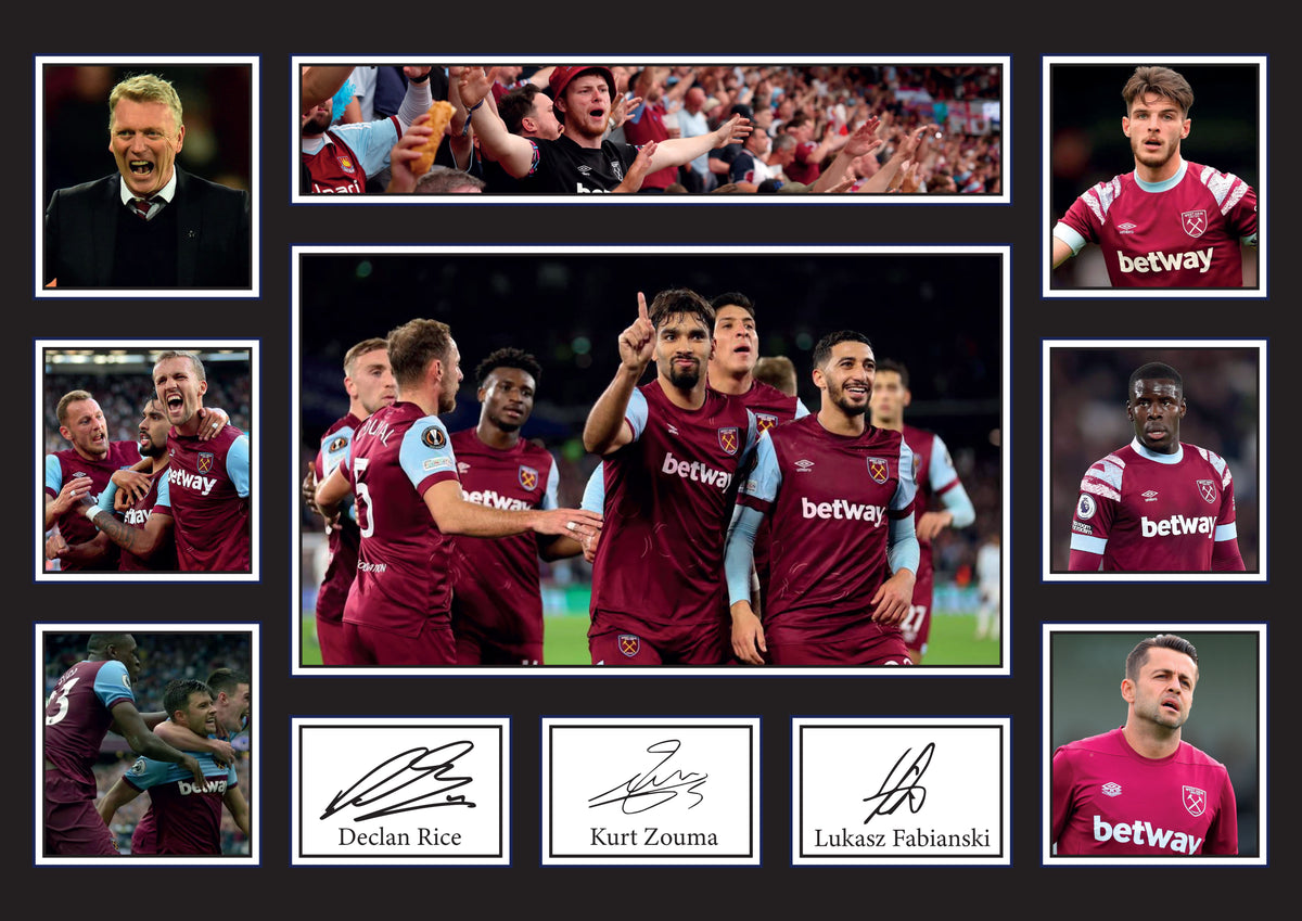 West Ham United Premier League Football Team Framed Printed Signature Print – Fan Gift – Wall Art – West Ham United Premier League Football Team Framed Printed Signature Print – A4 Poster