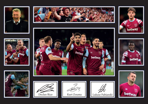 West Ham United Premier League Football Team Framed Printed Signature Print – Fan Gift – Wall Art