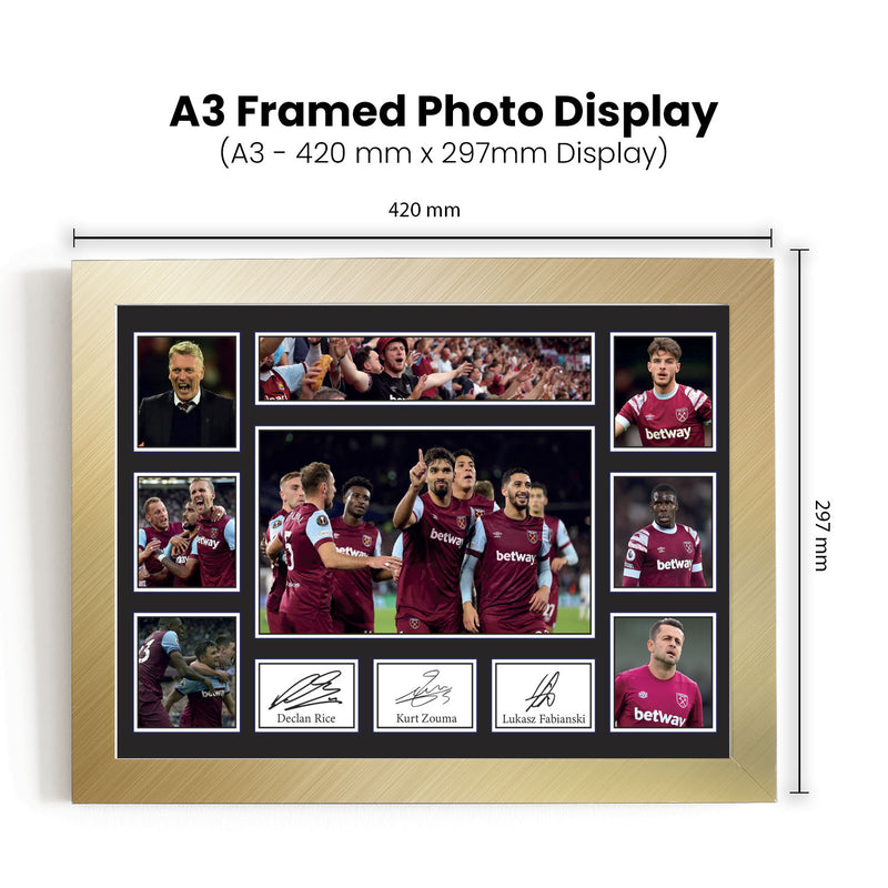 West Ham United Premier League Football Team Framed Autographed Print - Limited Edition Autograph Fan Gift – Collectible Memorabilia Merchandise