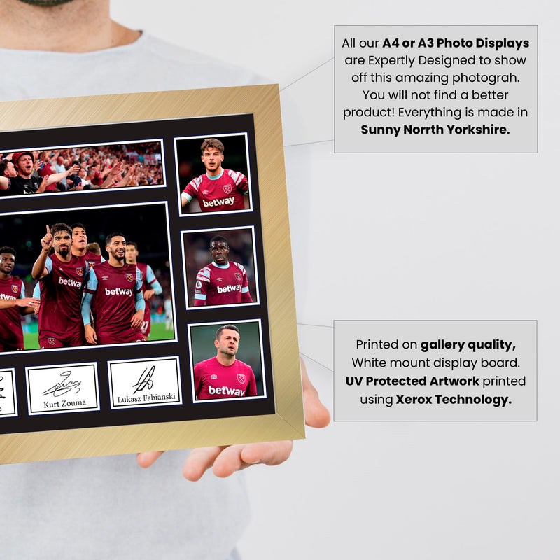 West Ham United Premier League Football Team Framed Autographed Print