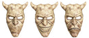 The Grabber Halloween Cardboard Face Mask Set – Silent, Grin & Frown Expressions – Devil-Inspired Horror Masks with Horns – Lightweight Scary Costume Accessory for Halloween & Cosplay