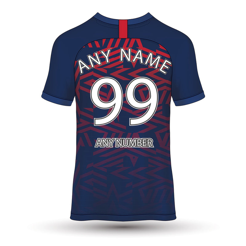 Custom Name & Number T-Shirt - Personalized Sports Tee - Heat Transfer Vinyl - Add Any Name & Number - Football / Soccer Style Short Sleeve Shirt for Kids & Adults