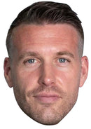 Rob Edwards Wolves Manager Face Mask – Celebrity Cardboard Fancy Dress Mask – Party Costume Accessory for Football Events, Stag/Hen Do, Match Day – Pre-Cut with Elastic Strap